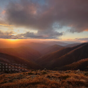Mount Hotham Sunset Dannys Lookout Fine Art Print