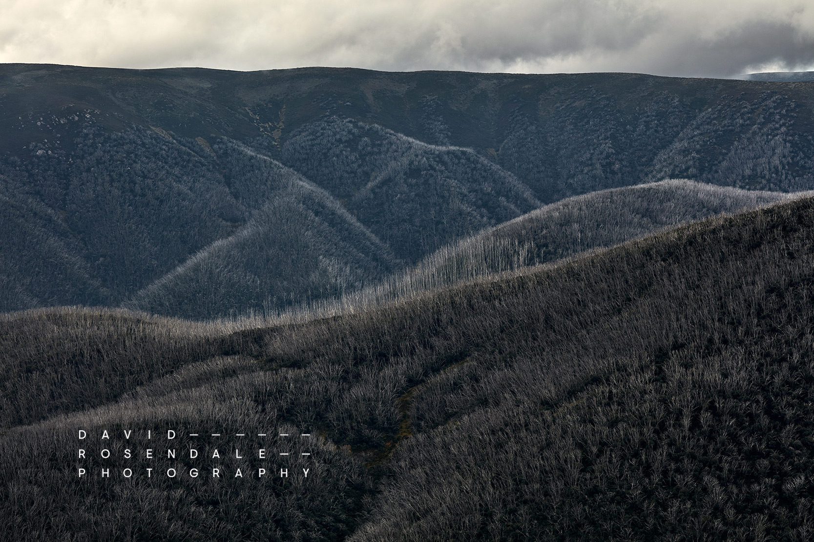 Falls Creek 21 Fine Art Print, moody tumultuous view of mountains in autumn
