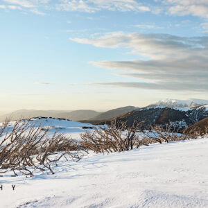 Falls Creek #52 Fine art print, panorama of mountains in snow